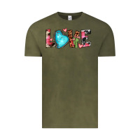 Vintage Olive gemstone love Vintage Tee - JahusDesignShop