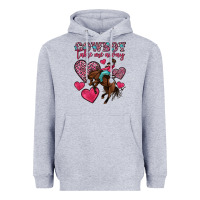 Heather Grey cowboy take me away Heavyweight Hoodie - OliviaCreatesArt