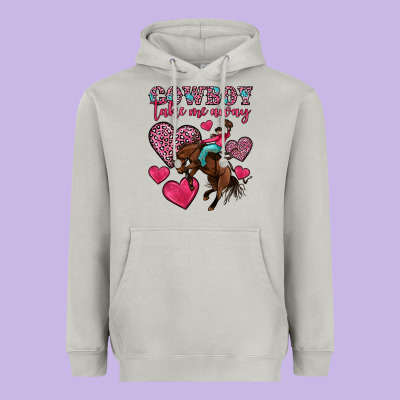 Cowboy Take Me Away Heavyweight Hoodie Designed By Oliviacreatesart