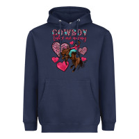 Navy cowboy take me away Heavyweight Hoodie - OliviaCreatesArt