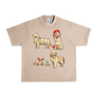 French Oak christmas dogs Urban Heavy Tee - MaliasSmallBusiness