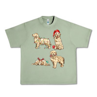 Oil Green christmas dogs Urban Heavy Tee - MaliasSmallBusiness