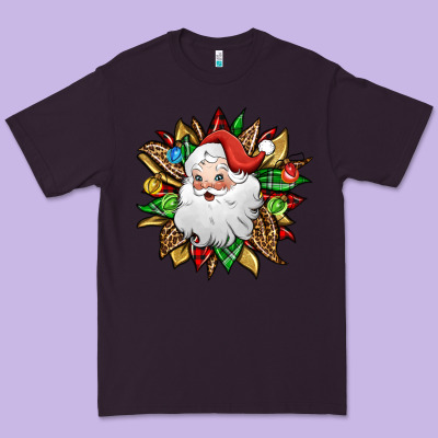 Santa Claus Sunflower Premium Tee Designed By Jasminsmagicworld