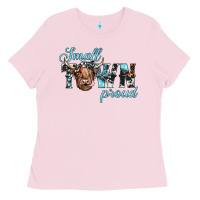 Bubblegum Pink small town proud Ladies Tee - JahusDesignShop