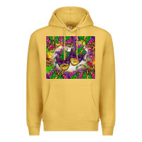 Antique Gold Mardi Gras masks tumbler Premium Hoodie - HowdyJamesFarm