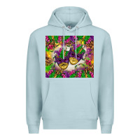 Blue Mist Mardi Gras masks tumbler Premium Hoodie - HowdyJamesFarm