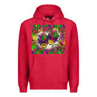 Cardinal Mardi Gras masks tumbler Premium Hoodie - HowdyJamesFarm