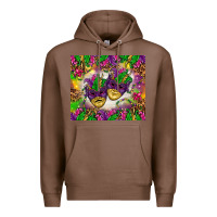 Chestnut Mardi Gras masks tumbler Premium Hoodie - HowdyJamesFarm