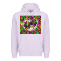 Lilac Mardi Gras masks tumbler Premium Hoodie - HowdyJamesFarm