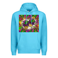 Ocean Blue Mardi Gras masks tumbler Premium Hoodie - HowdyJamesFarm