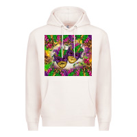 Pale Pink Mardi Gras masks tumbler Premium Hoodie - HowdyJamesFarm