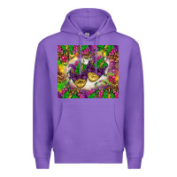 Purple Mardi Gras masks tumbler Premium Hoodie - HowdyJamesFarm