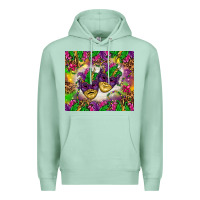 Seafoam Mardi Gras masks tumbler Premium Hoodie - HowdyJamesFarm