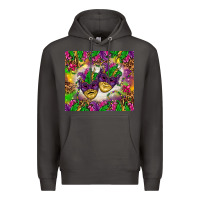 Smoke Mardi Gras masks tumbler Premium Hoodie - HowdyJamesFarm