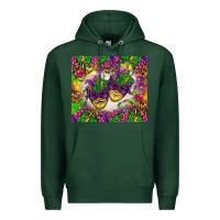 Sports Green Mardi Gras masks tumbler Premium Hoodie - HowdyJamesFarm
