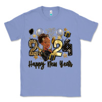 Colony Blue 2024 happy new year black woman Classic Tee - MaliasSmallBusiness