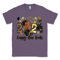 Lavender 2024 happy new year black woman Classic Tee - MaliasSmallBusiness