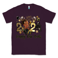 Plum 2024 happy new year black woman Classic Tee - MaliasSmallBusiness