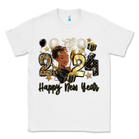 White 2024 happy new year black woman Classic Tee - MaliasSmallBusiness