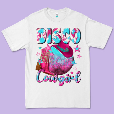 Disco Cowgirl Premium Tee Designed By Nancycooperartshop