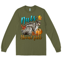 Army Green Nuts About Fall Squirrel Long Sleeve Tee - LillyAllenDesigns