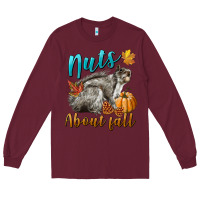 Burgundy Nuts About Fall Squirrel Long Sleeve Tee - LillyAllenDesigns
