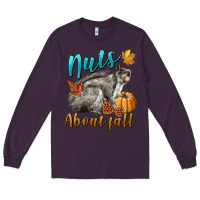 Plum Nuts About Fall Squirrel Long Sleeve Tee - LillyAllenDesigns