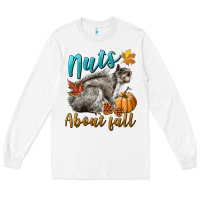 White Nuts About Fall Squirrel Long Sleeve Tee - LillyAllenDesigns