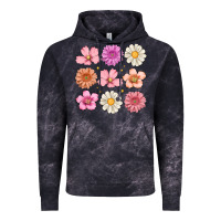 Cloud Black flowers Vintage Hoodie - MaliasSmallBusiness