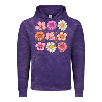 Cloud Purple flowers Vintage Hoodie - MaliasSmallBusiness
