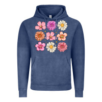 Vintage Denim flowers Vintage Hoodie - MaliasSmallBusiness
