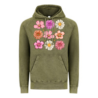Vintage Olive flowers Vintage Hoodie - MaliasSmallBusiness