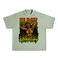Oil Green black history afro woman Urban Heavy Tee - NancyCooperArtShop