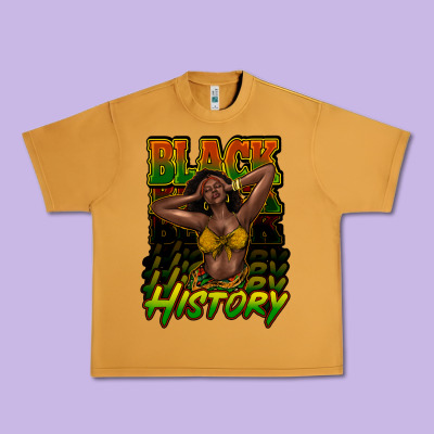 Black History Afro Woman Urban Heavy Tee Designed By Nancycooperartshop