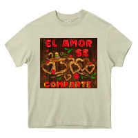 Mossy el amor se comparte with churros Heavy Core Tee - AdoDesignShop