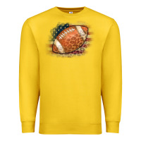 Lemon American Flag Football Leopard Premium Sweatshirt - CowCowDesign