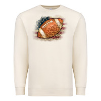 Sandshell American Flag Football Leopard Premium Sweatshirt - CowCowDesign