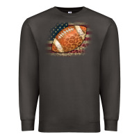 Smoke American Flag Football Leopard Premium Sweatshirt - CowCowDesign