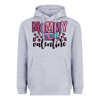 Heather Grey mommy is my valentine Heavyweight Hoodie - OliviaCreatesArt