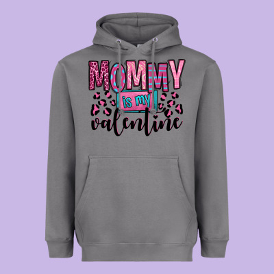 Mommy Is My Valentine Heavyweight Hoodie Designed By Oliviacreatesart