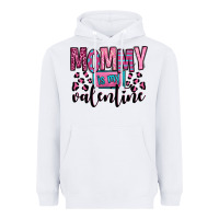 White mommy is my valentine Heavyweight Hoodie - OliviaCreatesArt