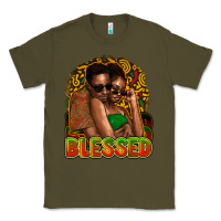 Army Green black couple blessed Classic Tee - NancyCooperArtShop