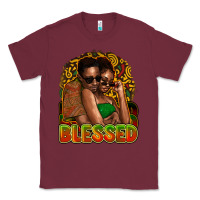 Burgundy black couple blessed Classic Tee - NancyCooperArtShop