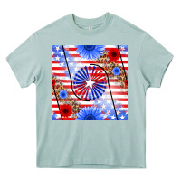 Arona patriotic usa flag and sunflower Heavy Core Tee - BundleAndBundleShop