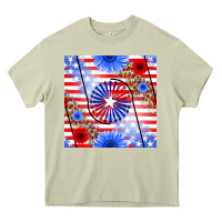 Mossy patriotic usa flag and sunflower Heavy Core Tee - BundleAndBundleShop