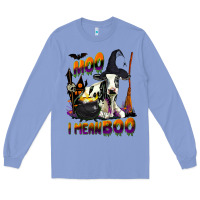 Colony Blue Moo I Mean Boo Holstein Cow Long Sleeve Tee - LillyAllenDesigns