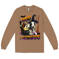 Toasted Coconut Moo I Mean Boo Holstein Cow Long Sleeve Tee - LillyAllenDesigns