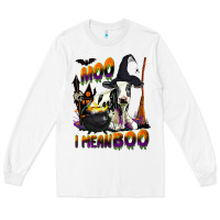 White Moo I Mean Boo Holstein Cow Long Sleeve Tee - LillyAllenDesigns