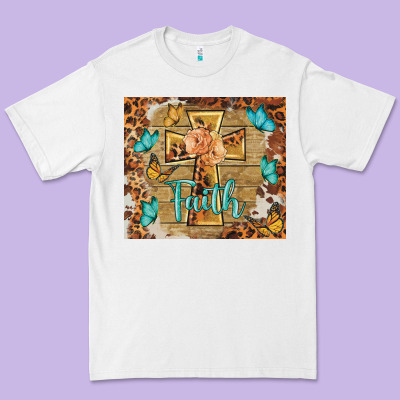 Faith Cross Premium Tee Designed By Barkaloodesign