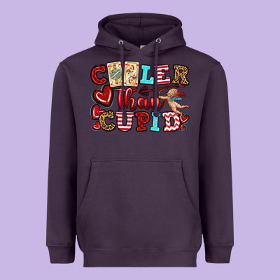 Cooler Than Cupid Heavyweight Hoodie Designed By Oliviacreatesart